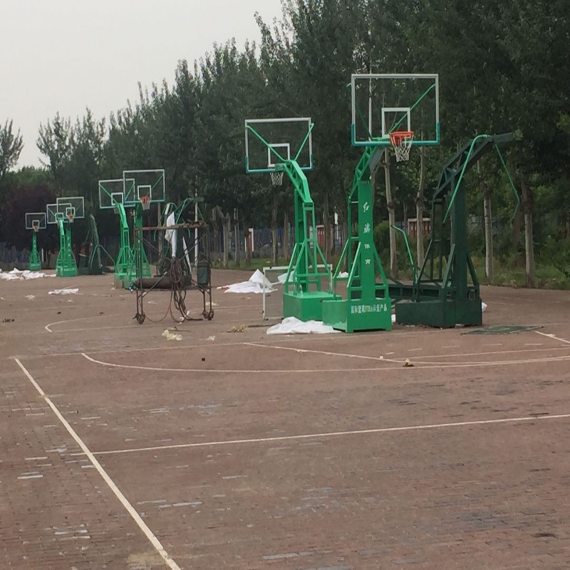 河北骏驰电动液压篮球架产品图
