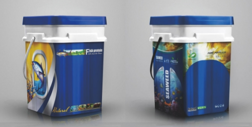 Customized injection molded buckets with branding