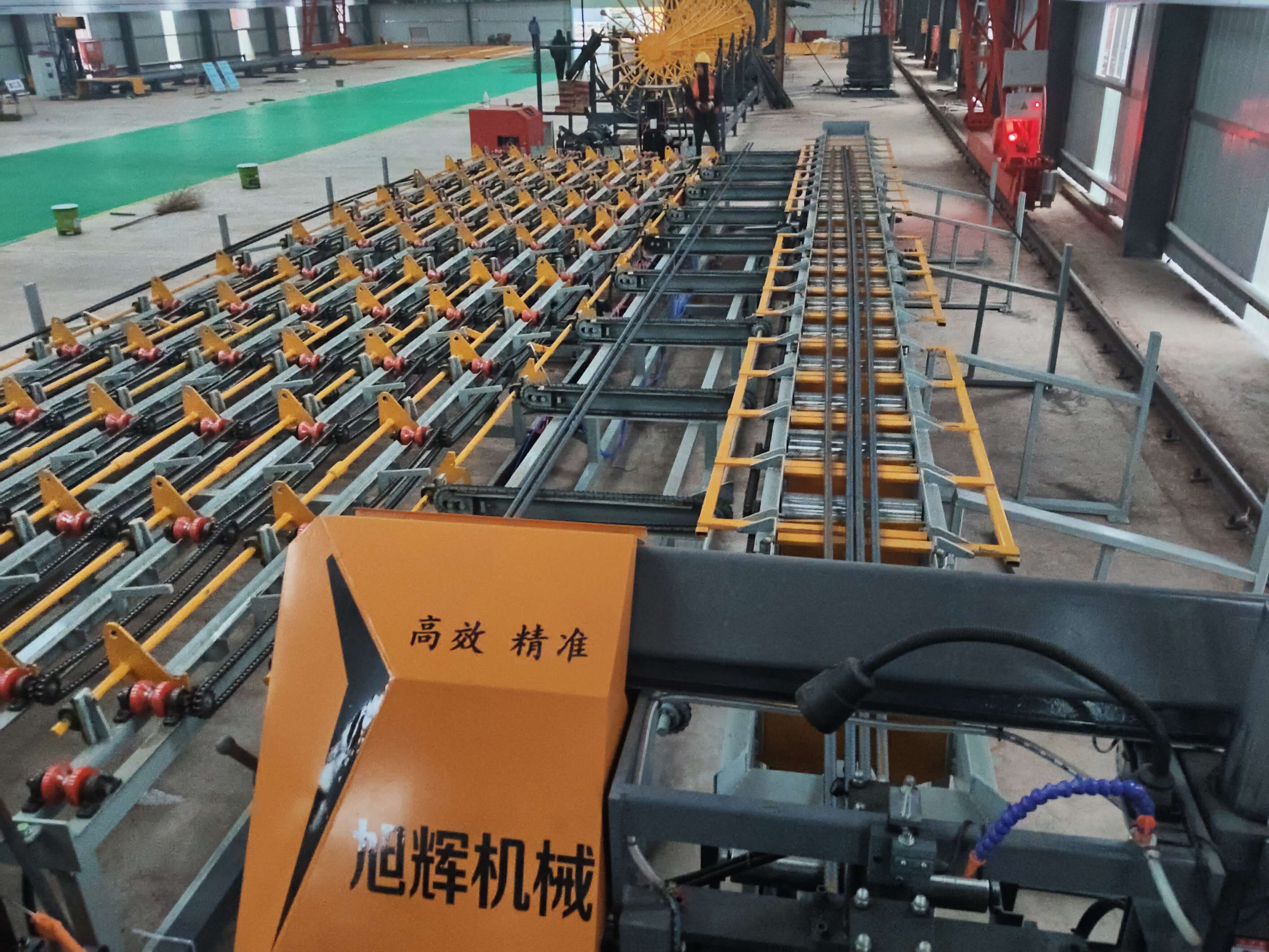 数控钢筋锯切套丝打磨生产线设备图